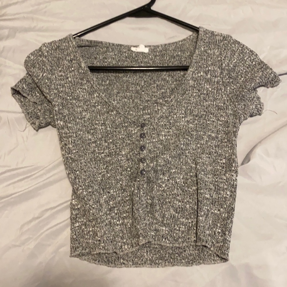 Grey crop top